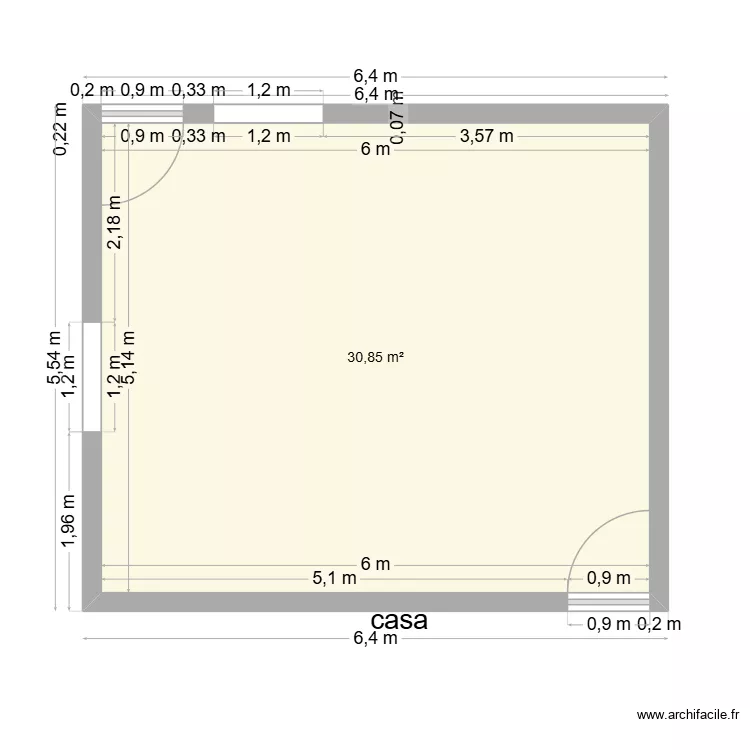chambre terrasse. Plan de 1 et 31 m² chambre terrasse. Plan de 1 et 31 m²