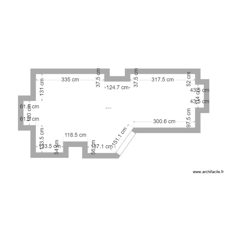 Séjour/Cuisine FLERS. Plan de 1 et 26 m² Séjour/Cuisine FLERS. Plan de 1 et 26 m²