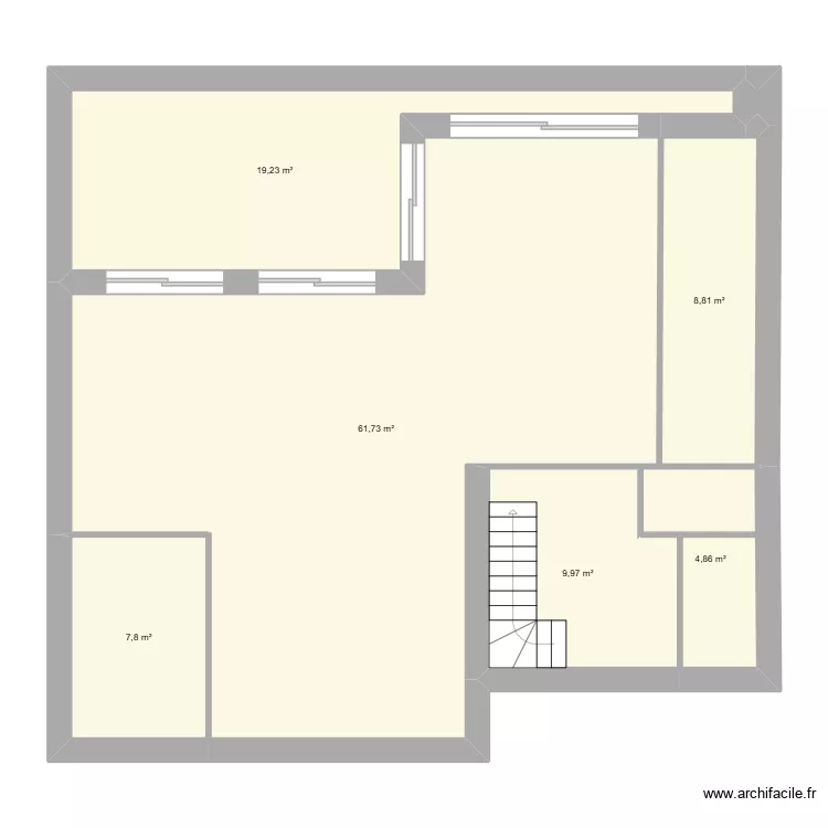 sameon. Plan de 5  et 93 m²