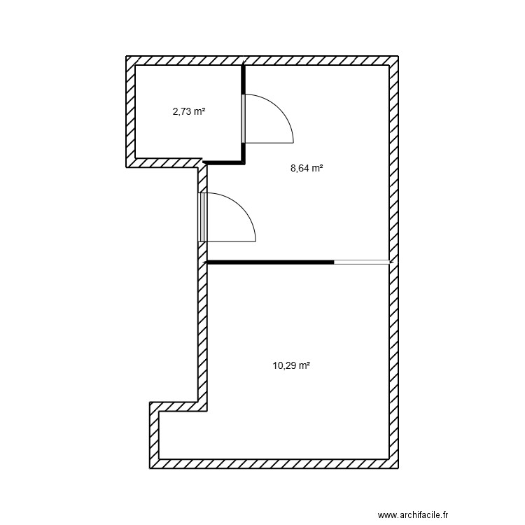 JFK6. Plan de 3 pièces et 22 m2