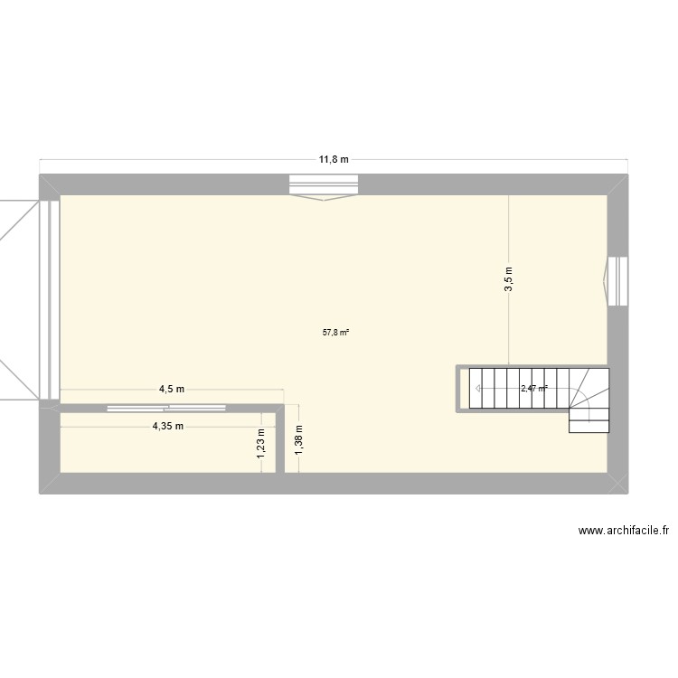 Rez de Jardin 2. Plan de 6 pièces et 158 m2