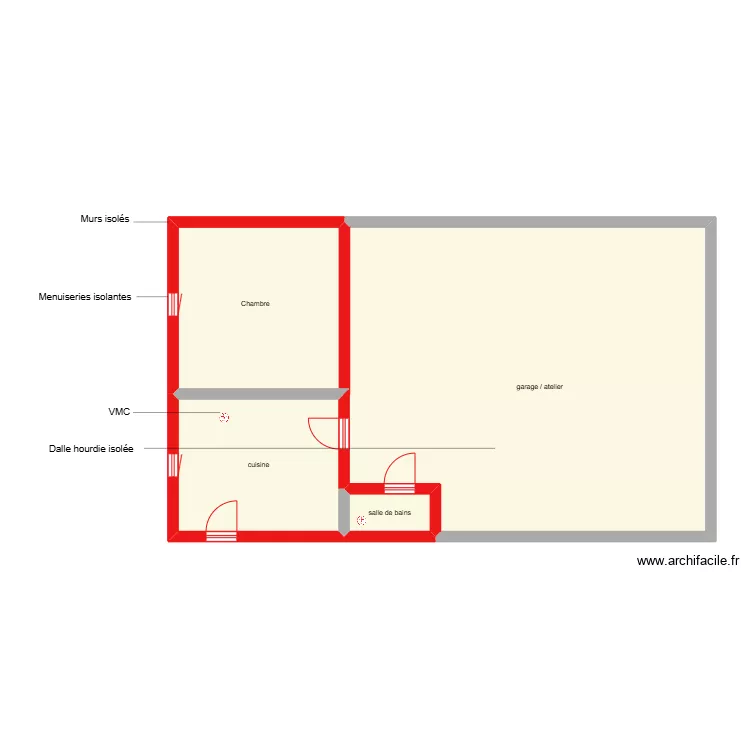 FAUJANET RDC &eacute;tape 1 et 2. Plan de 
