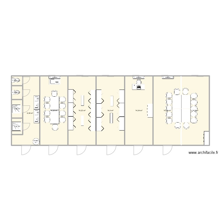 EIFFAGE CHANTIER LORETTE / 42. Plan de 11 pièces et 100 m2