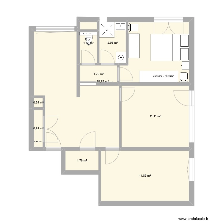 plan situation appartement patton modifications. Plan de 9 pièces et 61 m2