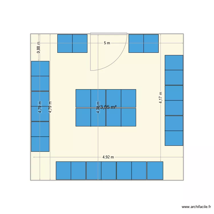 MIR. Plan de 1  et 24 m²