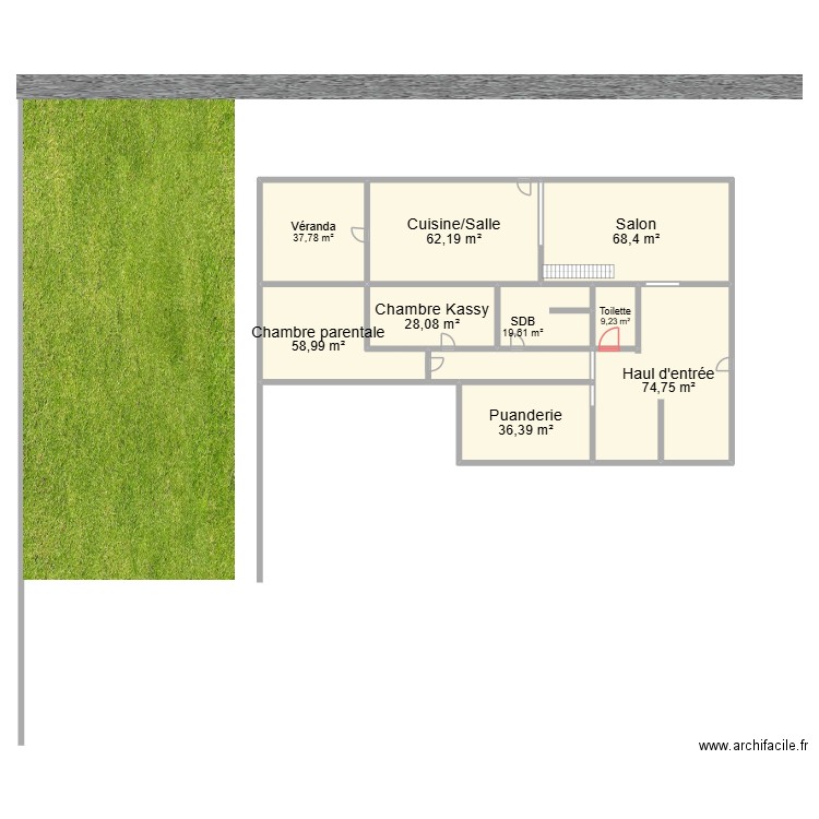 Maison Daisy. Plan de 9 pièces et 395 m2