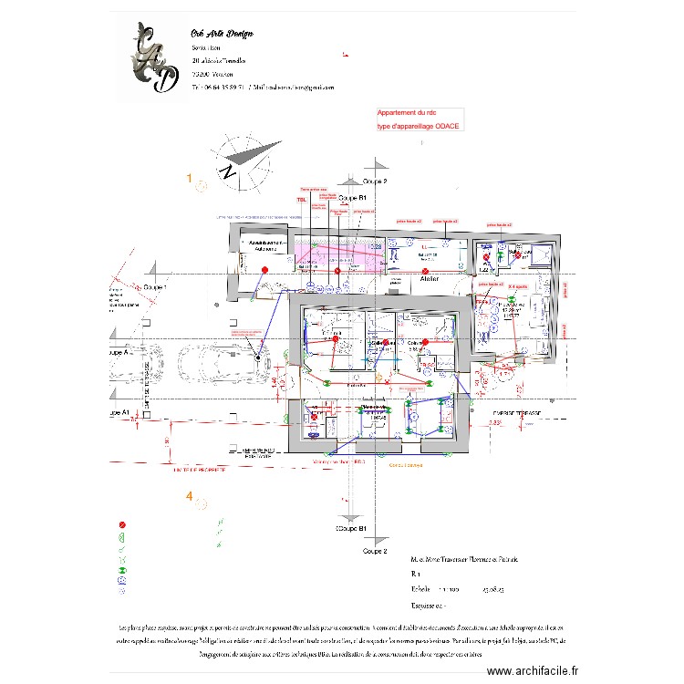 plan electrique rdc. Plan de 0 pièce et 0 m2