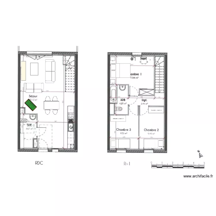 maison sandrine. Plan de 