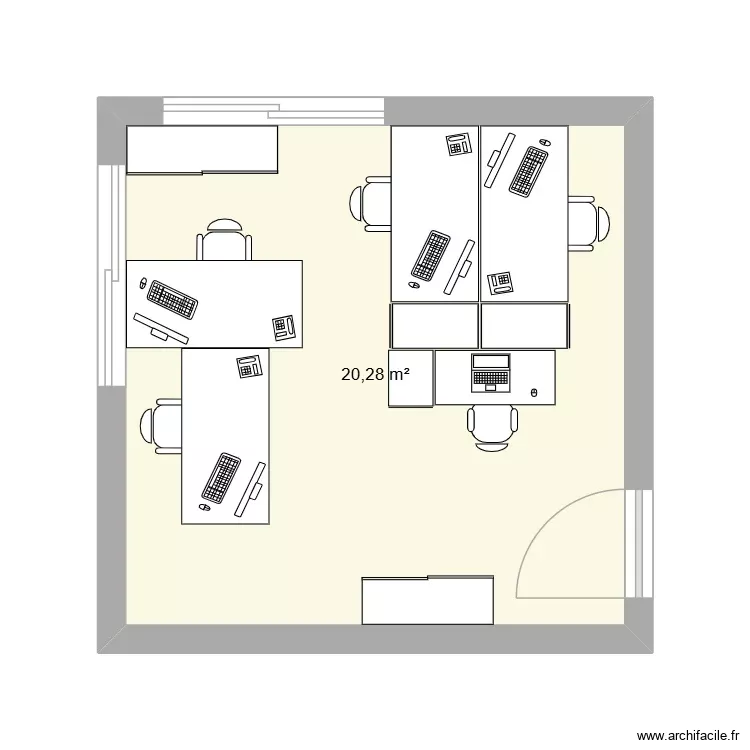 qualit&eacute; 2. Plan de 1 Pièce et 20 m²