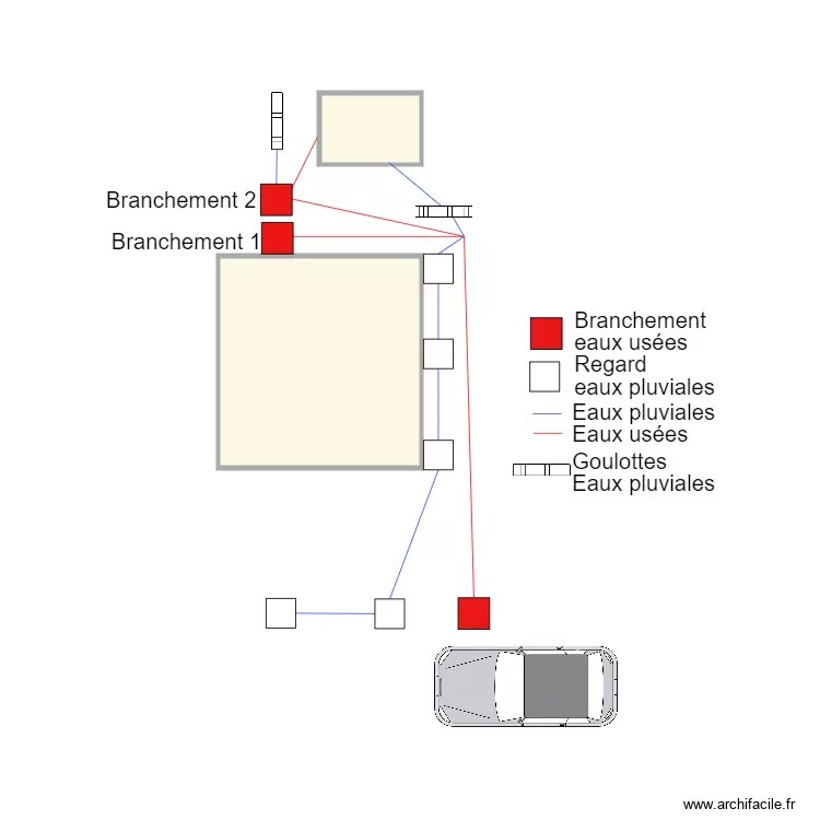 Croquis sucesssion NUNES assainisse. Plan de 