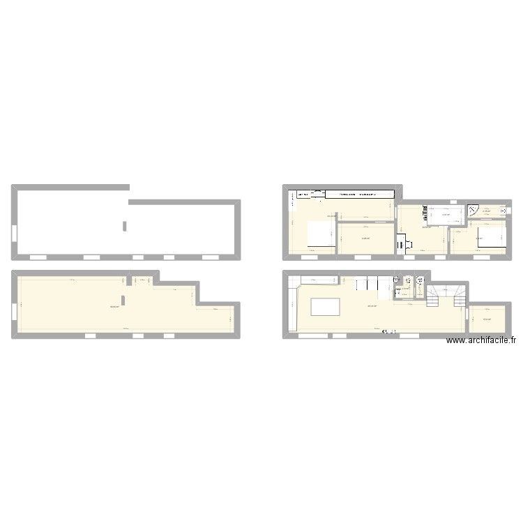 Cantaron Init Bas2. Plan de 11 pièces et 170 m2
