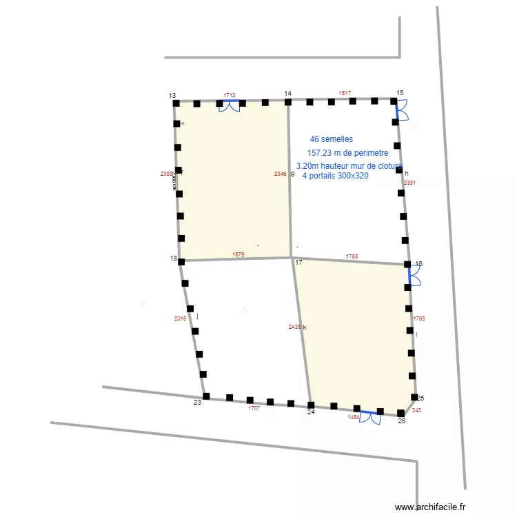 gildas parcelle semelles. Plan de gildas parcelle semelles. Plan de