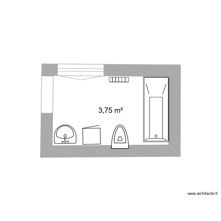 salle-de-bain-1°. Plan de 0 pièce et 0 m2 salle-de-bain-1°. Plan de 0 pièce et 0 m2