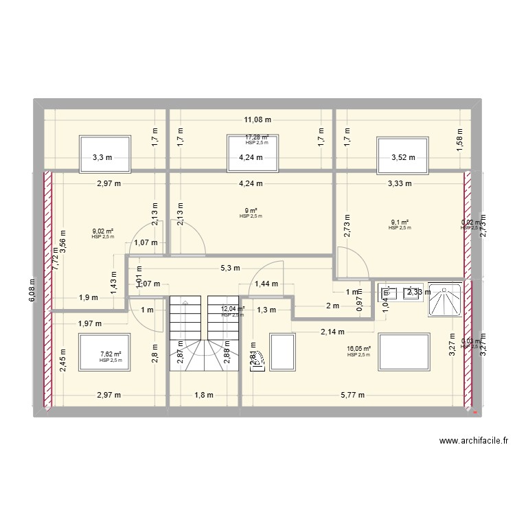 Guilligomarc'h. Plan de 10 pièces et 165 m2
