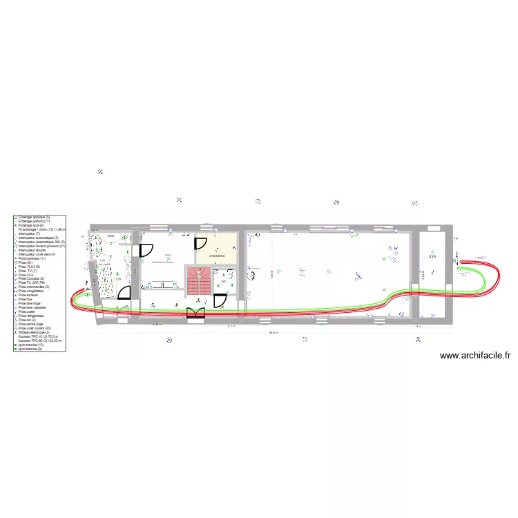 maison jeremi &eacute;lectricit&eacute;. Plan de 