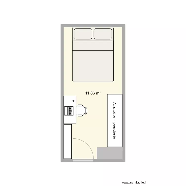 Chambre enfant. Plan de 1 Pièce et 12 m² Chambre enfant. Plan de 1 Pièce et 12 m²
