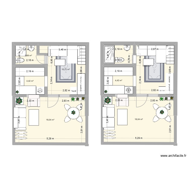 bungalow. Plan de 0 pièce et 0 m2