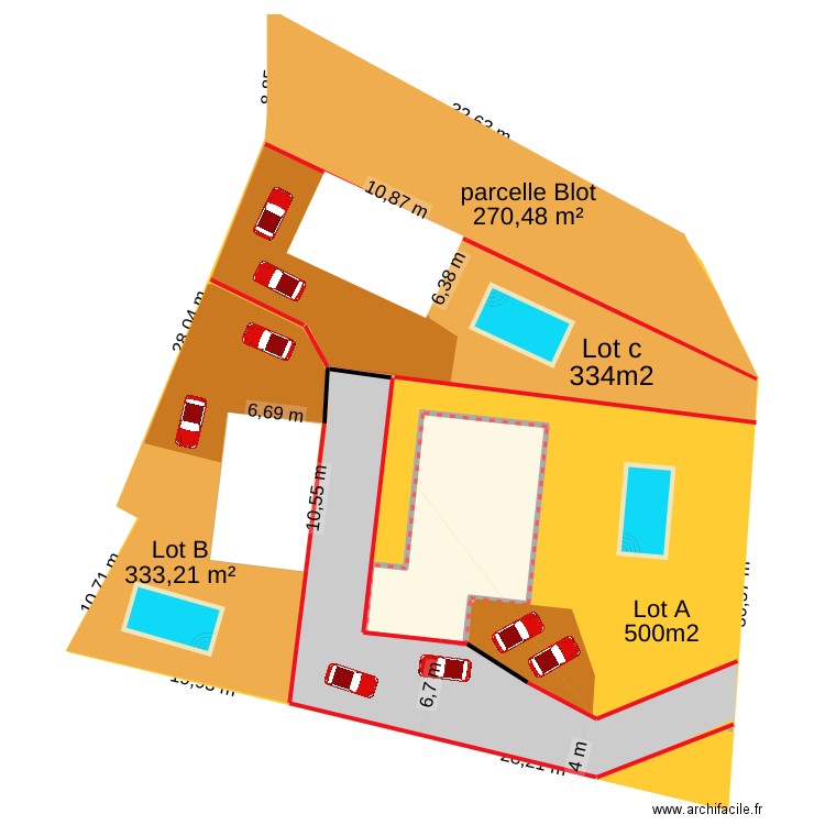 plan ok sans blot. Plan de 1 pièce et 134 m2