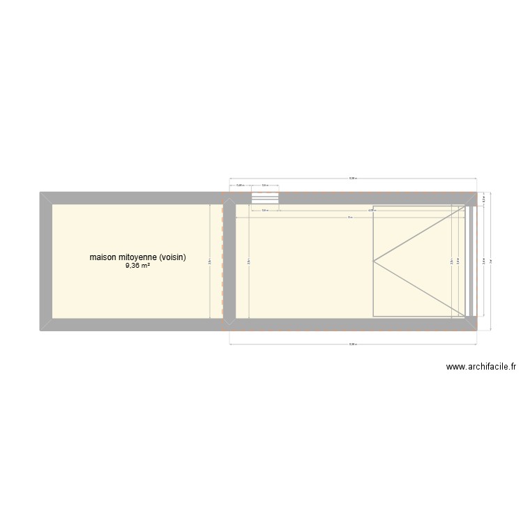 GARAGE. Plan de 2 pièces et 22 m2