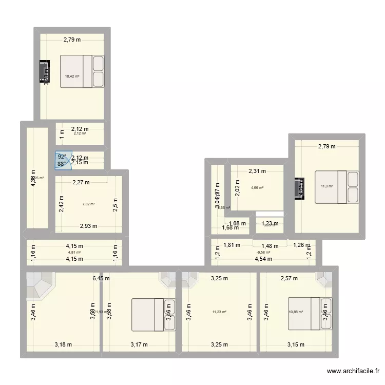 VERRERIE. Plan de 14 Pièces et 100 m² VERRERIE. Plan de 14 Pièces et 100 m²