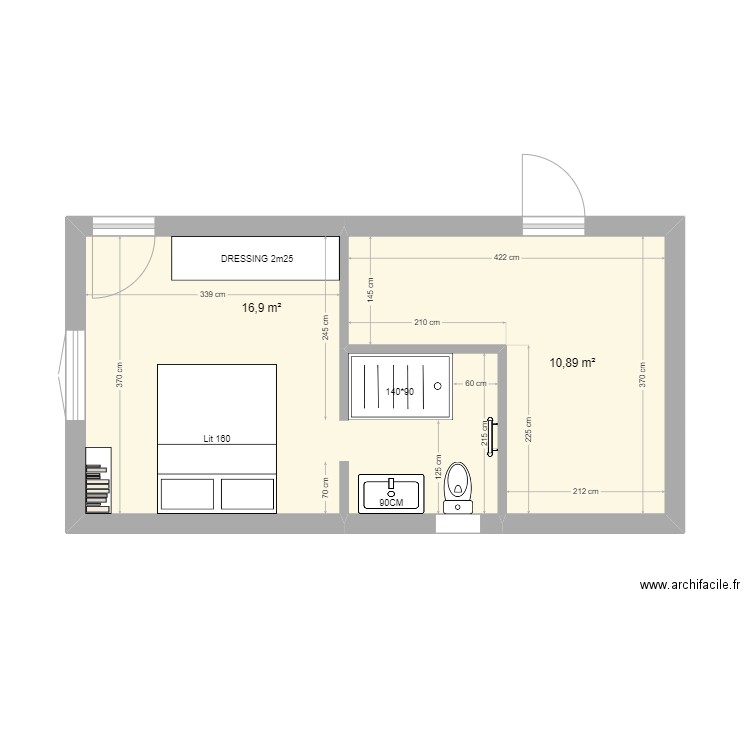 NU2. Plan de 2 pièces et 28 m2