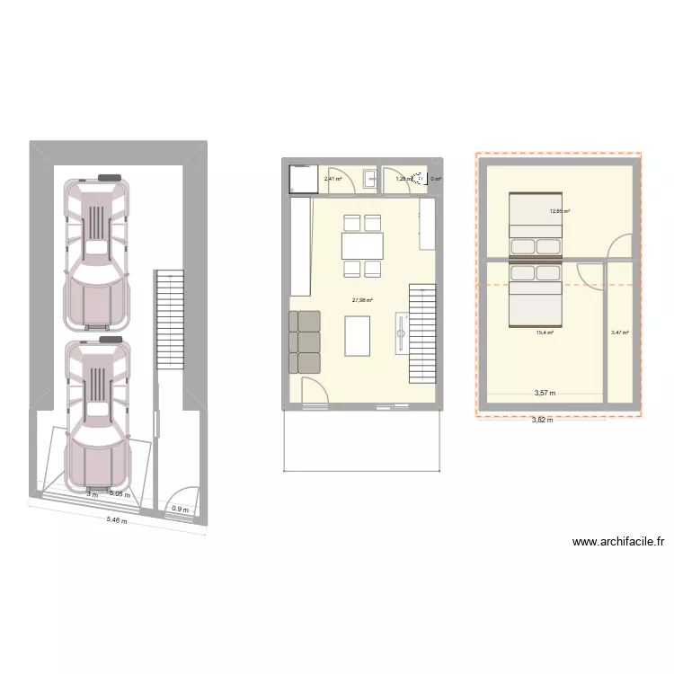 rdc. Plan de 7 Pièces et 63 m² rdc. Plan de 7 Pièces et 63 m²
