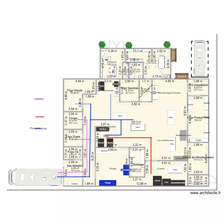 Plan Batiment DDPP Circuit PRDT Crus et cuits avant conditionnement. Plan de Plan Batiment DDPP Circuit PRDT Crus et cuits avant conditionnement. Plan de