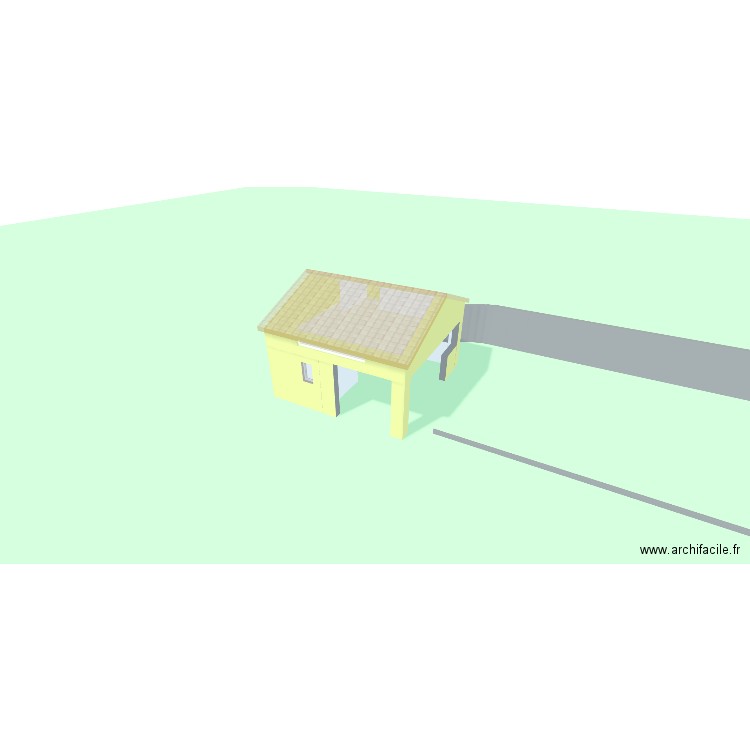 Pool house - V4. Plan de 3 pièces et 37 m2