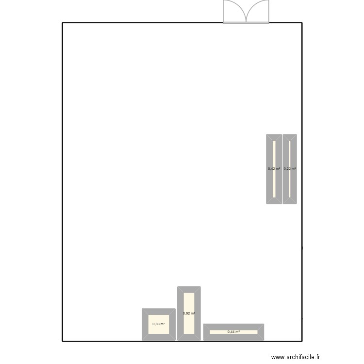 Bretigny. Plan de 5 pièces et 3 m2