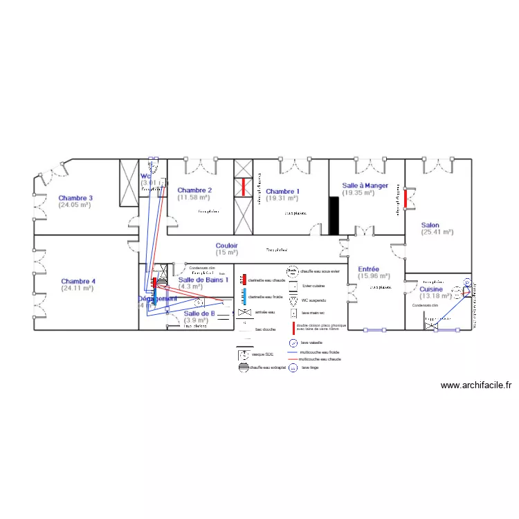 plomberie ludo. Plan de 