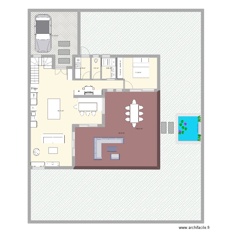 Margot House proposition 3. Plan de 8 pièces et 325 m2