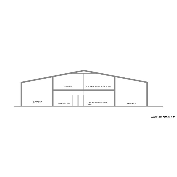 AD 66 CENTRE DE TORREILLES - COUPE AA. Plan de 0 pièce et 0 m2