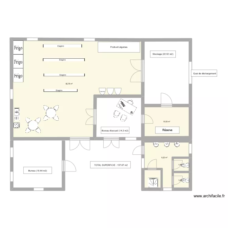 Local id&eacute;al. Plan de 