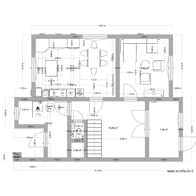 dom Luchow dolny 196. Plan de 10 pièces et 138 m2