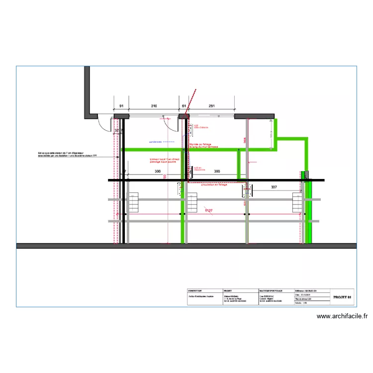 Passage liaisons clim v6. Plan de 
