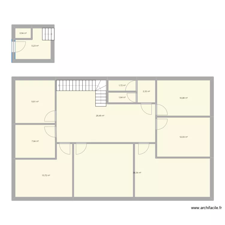 BUREAU CROISSY. Plan de 