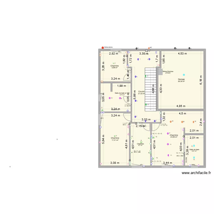 31.03 Memet ELEC VF. Plan de 8  et 128 m²