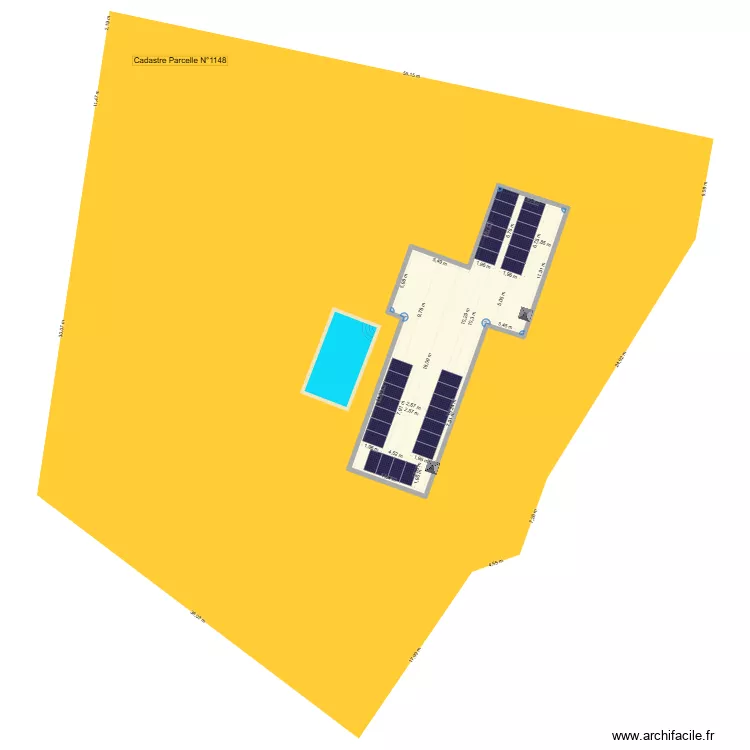 plan de  MASSE 2. Plan de 1 pièce et 215 m²