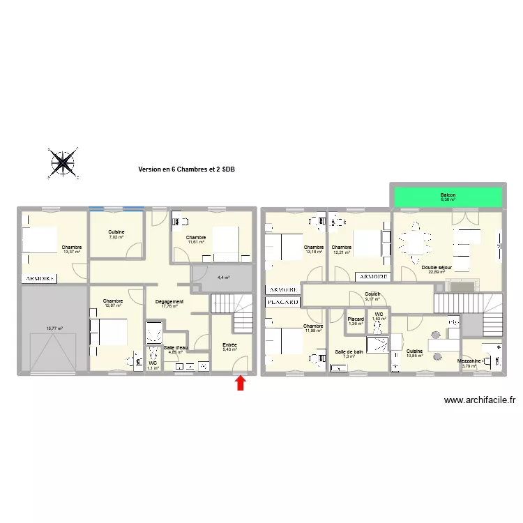 MOUTIER CLAVEL 5-6 CH2. Plan de 