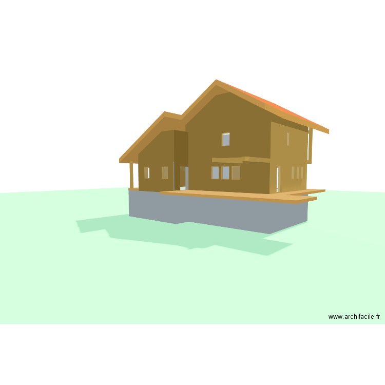 Manigod - V1 toiture. Plan de 6 pièces et 303 m2