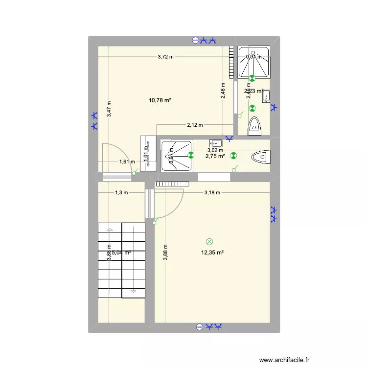 Burton 1er et 2ième PERMIS. Plan de 5 Pièces et 33 m² Burton 1er et 2ième PERMIS. Plan de 5 Pièces et 33 m²