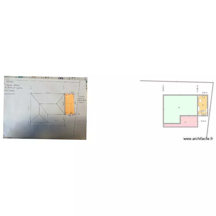 Projet Atelier Menuizol. Plan de 3  et 151 m²