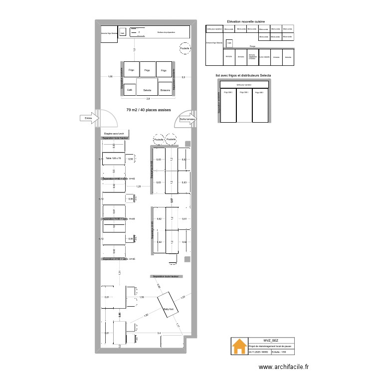 WVZ_SEZ Locval de pause final. Plan de 0 pièce et 0 m2