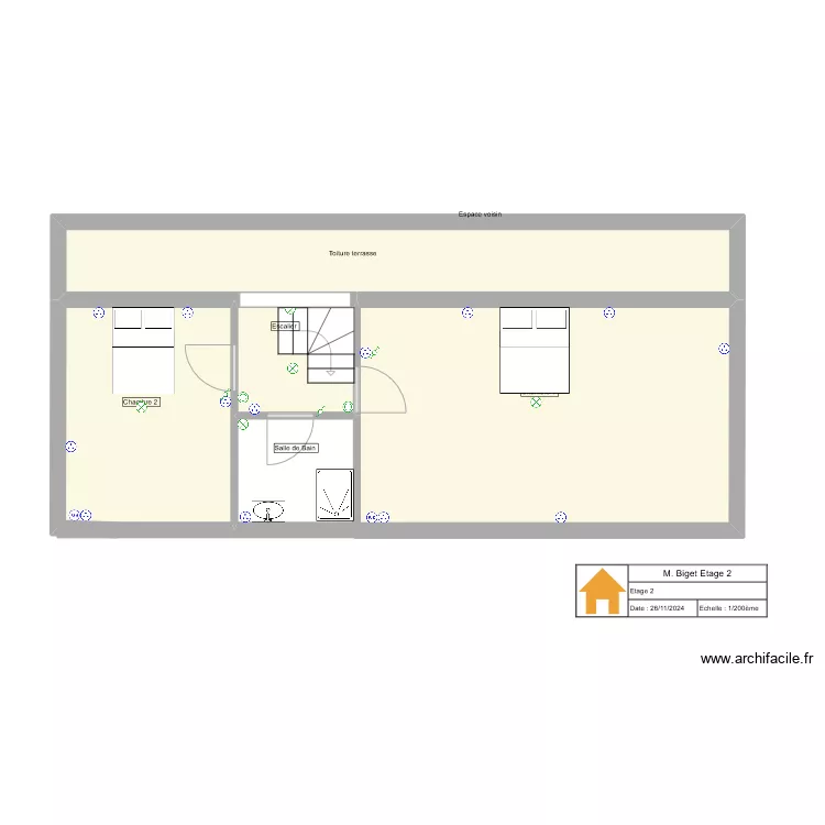 M. Biget Etage 2. Plan de 