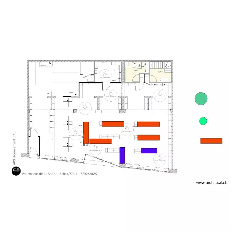SAO v2. Plan de 2  et 12 m²