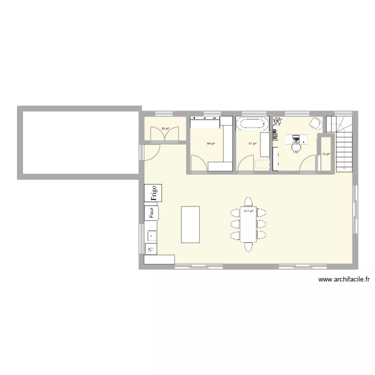 Maison Gab. Plan de 6  et 74 m²