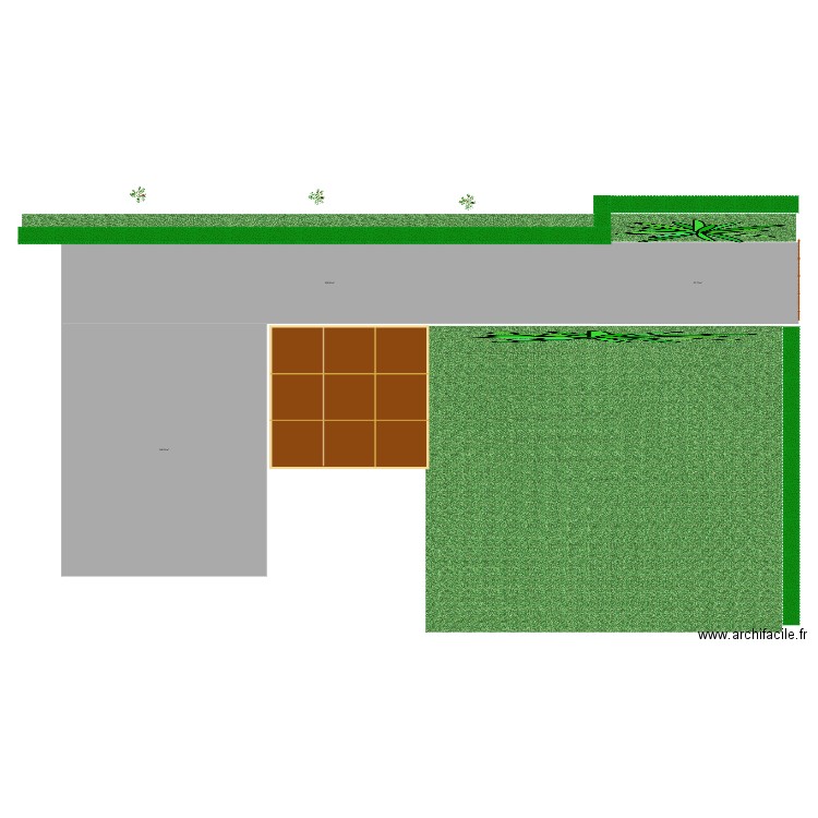 jardin. Plan de 0 pièce et 0 m2