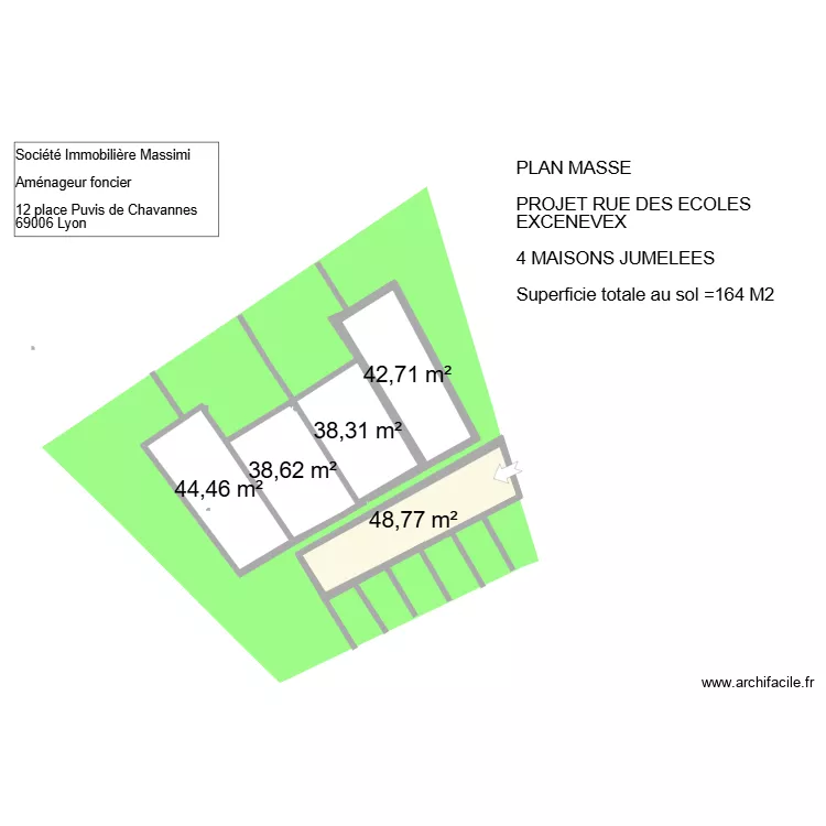 MI 4 lots du 11 mars QUATER. Plan de 
