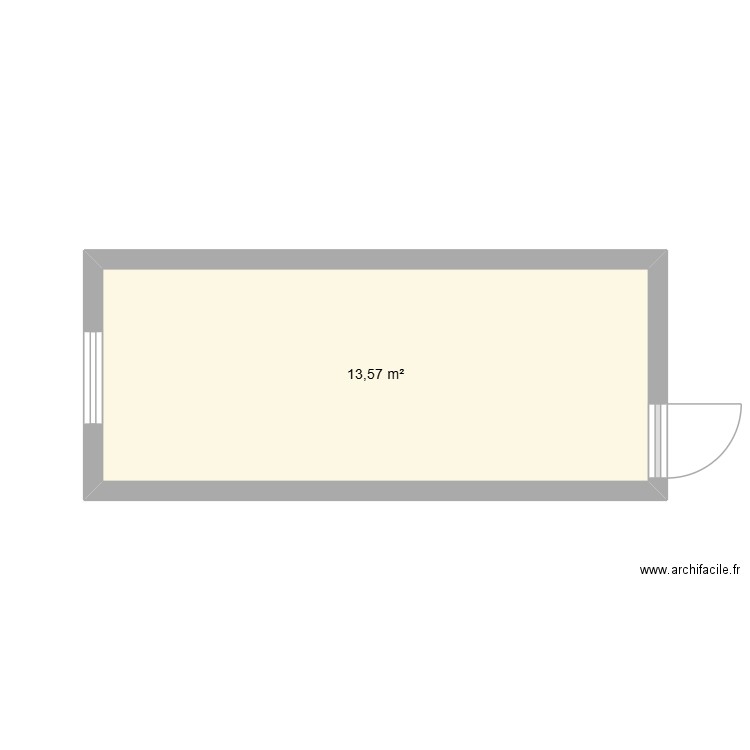 Base Vie Pole energie. Plan de 1 pièce et 14 m2