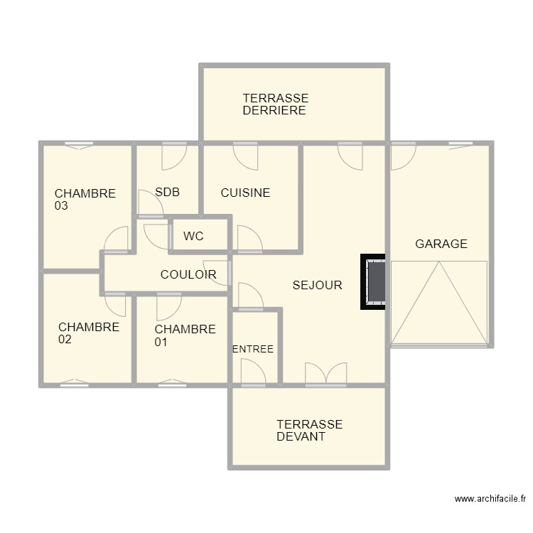 CODOGNAN CHERON. Plan de 12 pièces et 72 m2